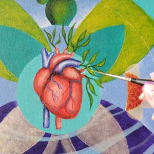 Mandala el corazón de mamá. Cuadro en acrílico